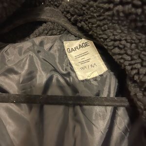 Bomber fuzzy black jacket from garage.
